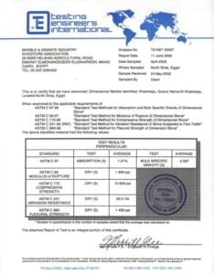 Marble Certifications